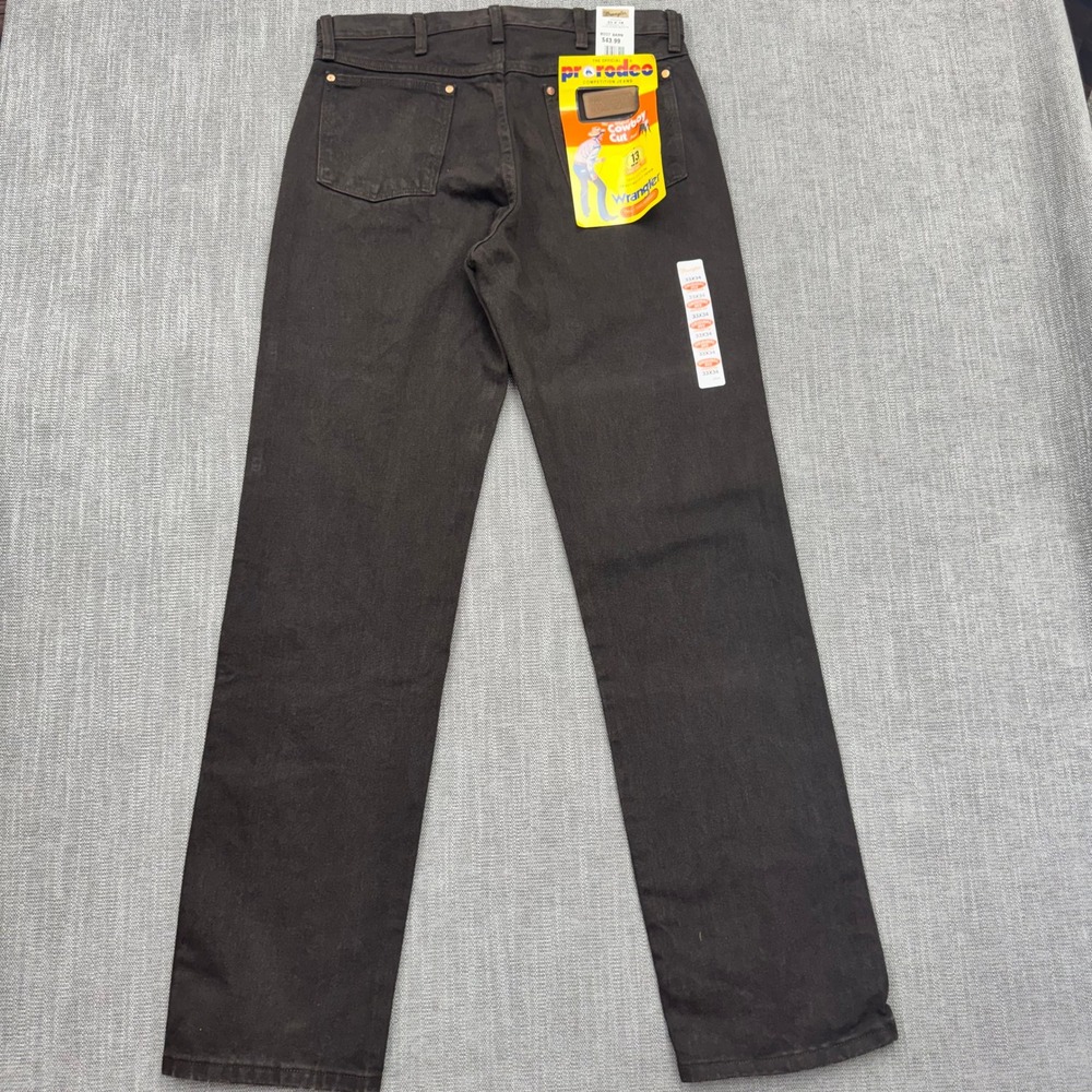 Wrangler Cowboy Cut Original Fit Dark Brown Jeans 13MWZKL Mens 33x34 New NWT